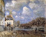 Alfred Sisley Boat in the Flood at Port-Marly oil painting reproduction